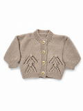 Beige Snail Button Cardigan 0-3 Months