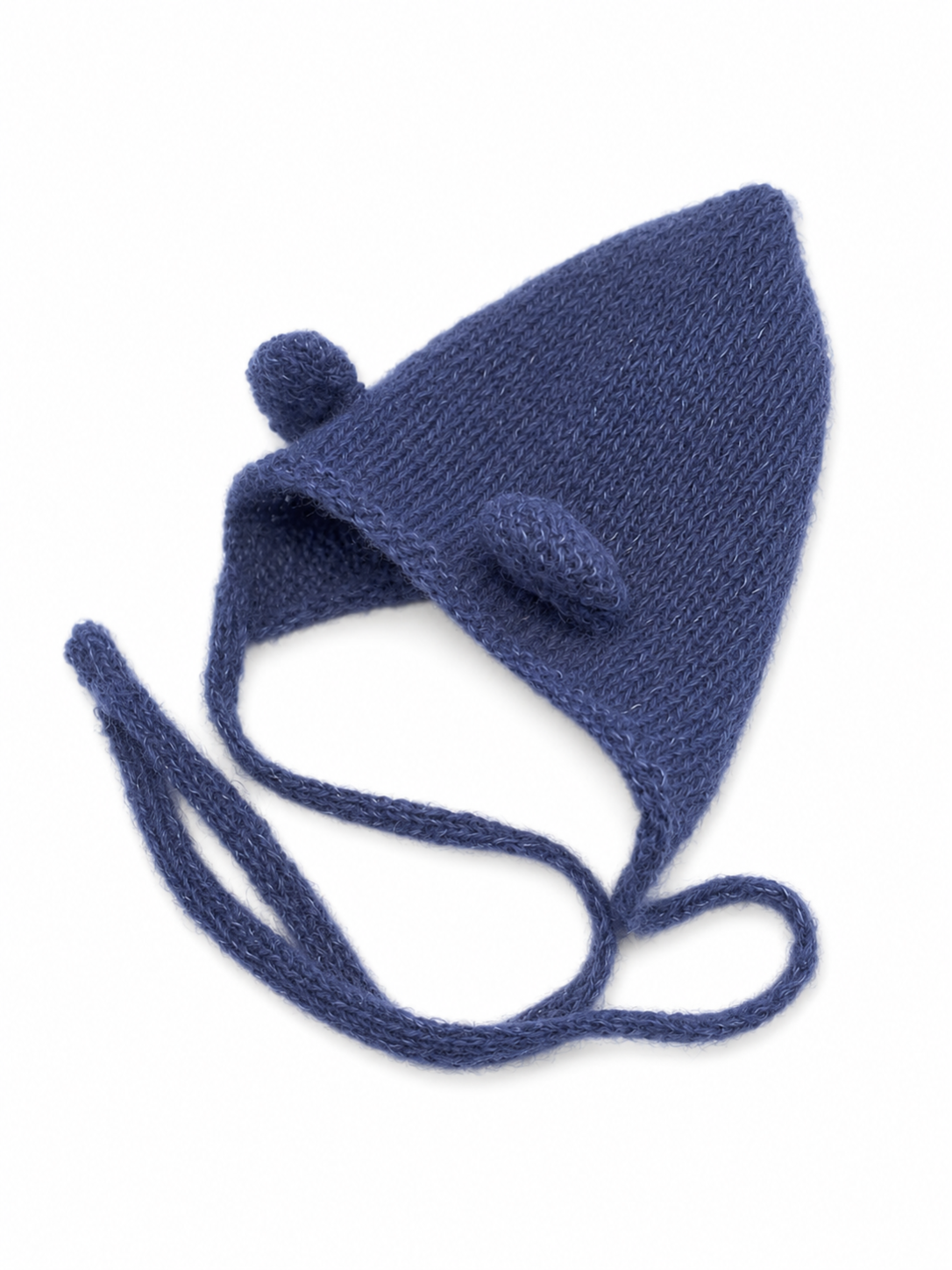 Purple Teddy Bonnet 0-3 Months 100% Wool