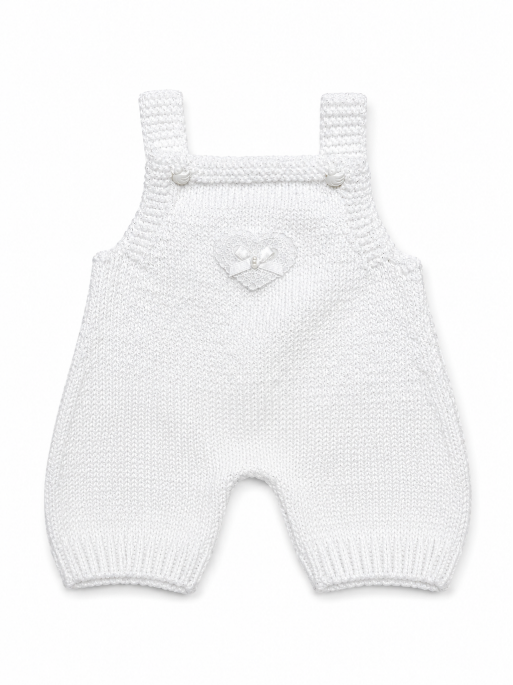 White Shimmer Romper 0-3 Months