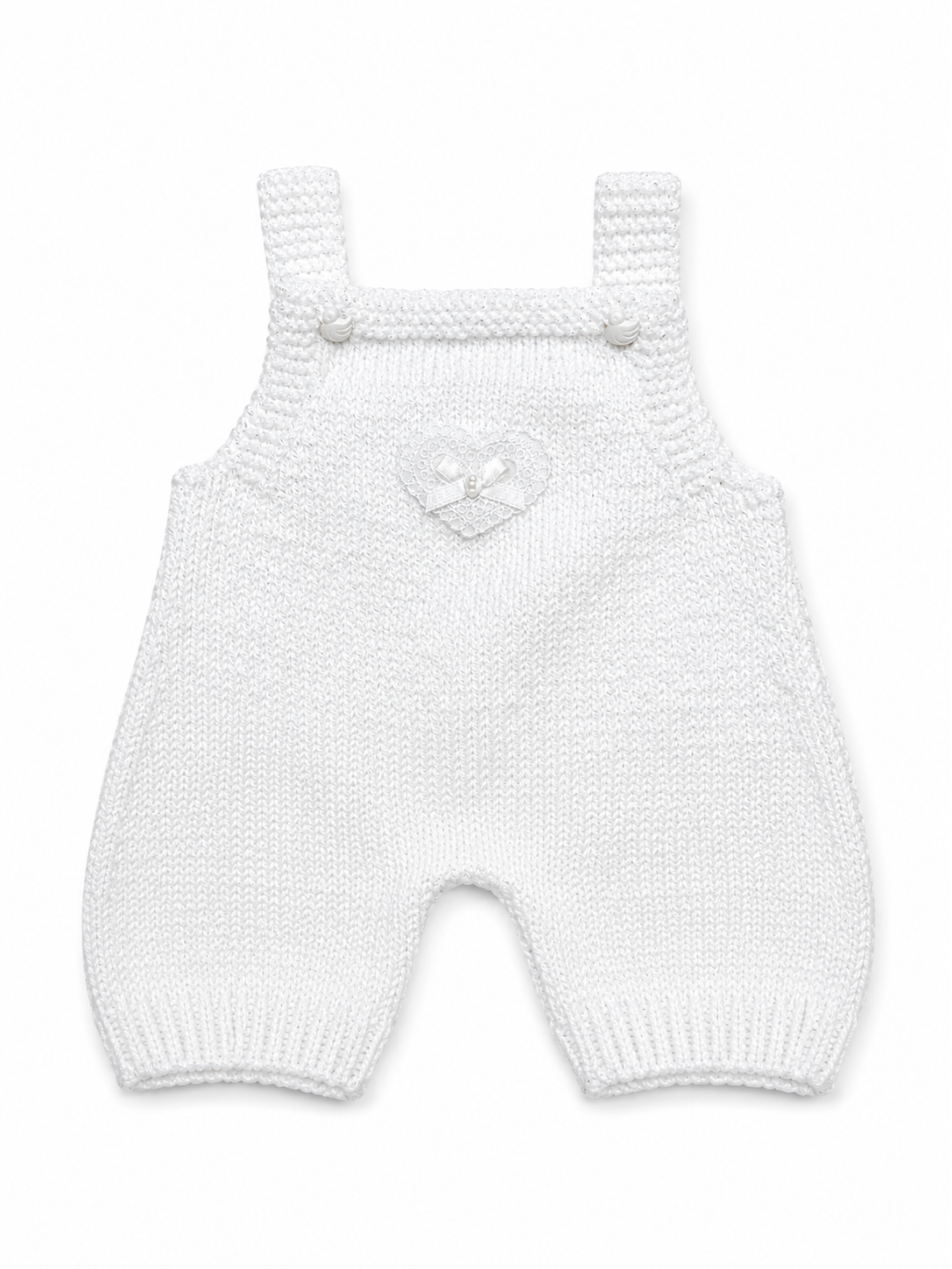White Shimmer Romper 0-3 Months