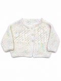 White Pastel Fleck Cardigan 0-3 Months
