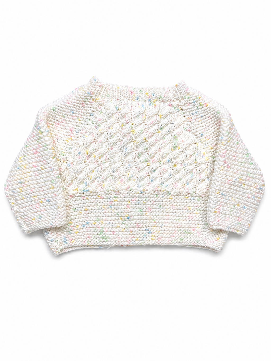 White Pastel Fleck Cardigan 0-3 Months