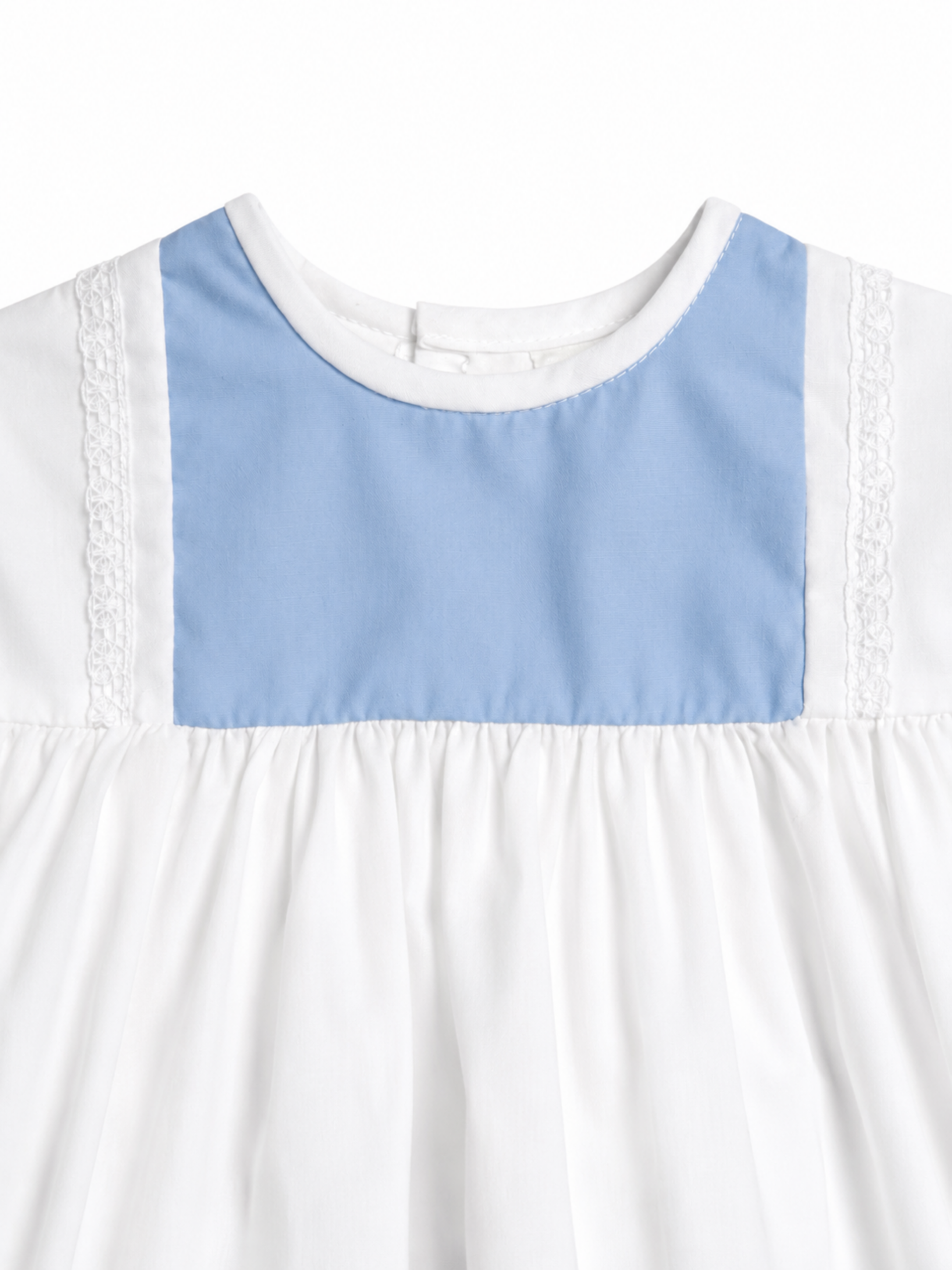 Vintage Blue & White Romper 0-3 Months