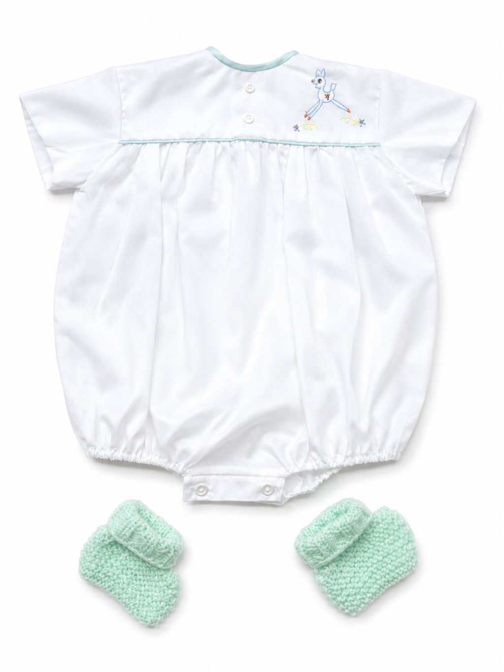 Vintage Deer Embroidered Romper 6-9 Months