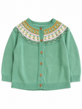 Pre-Loved Fair Isle Yoke Cardigan 4-5 Years