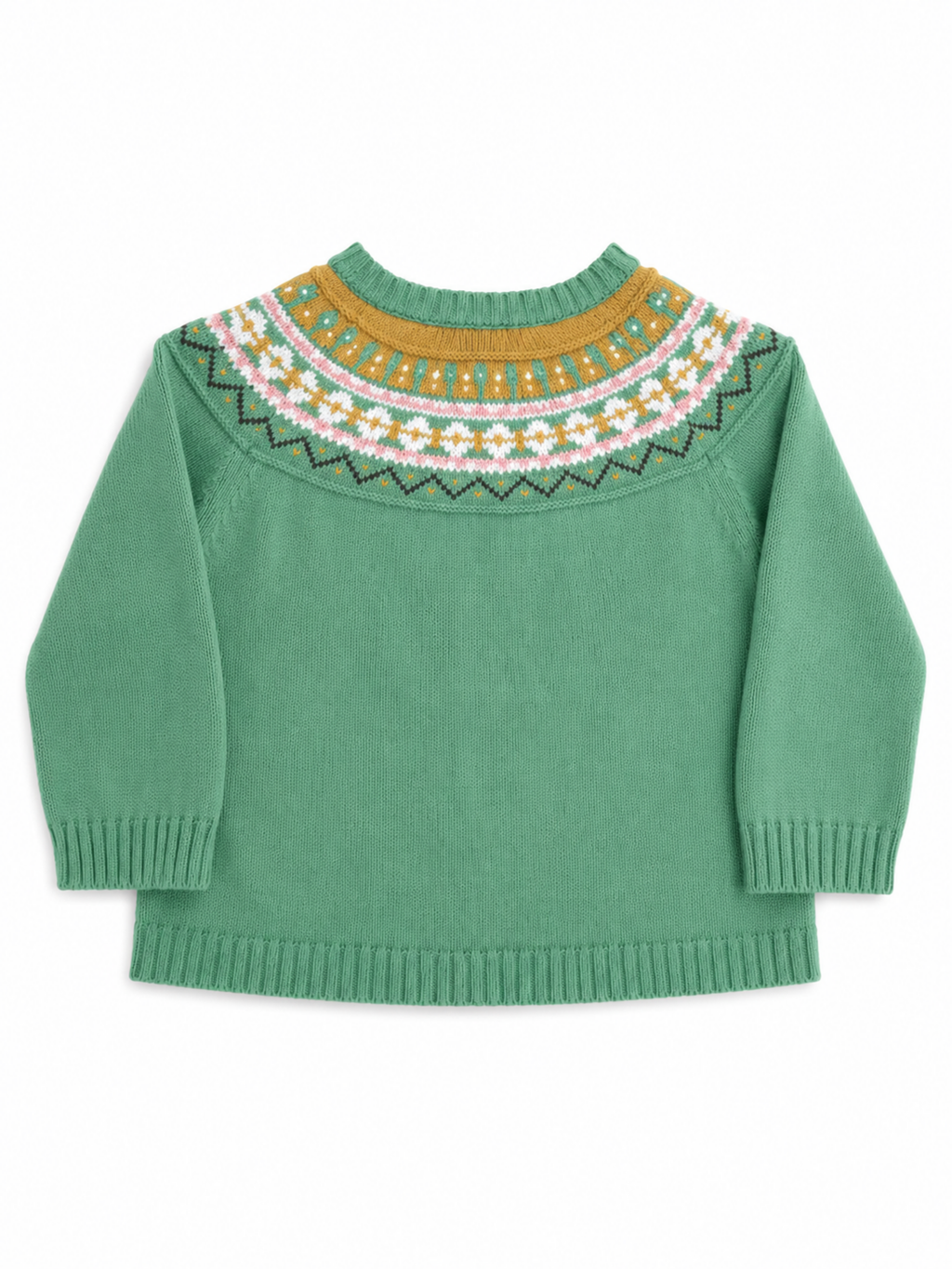 Pre-Loved Fair Isle Yoke Cardigan 4-5 Years