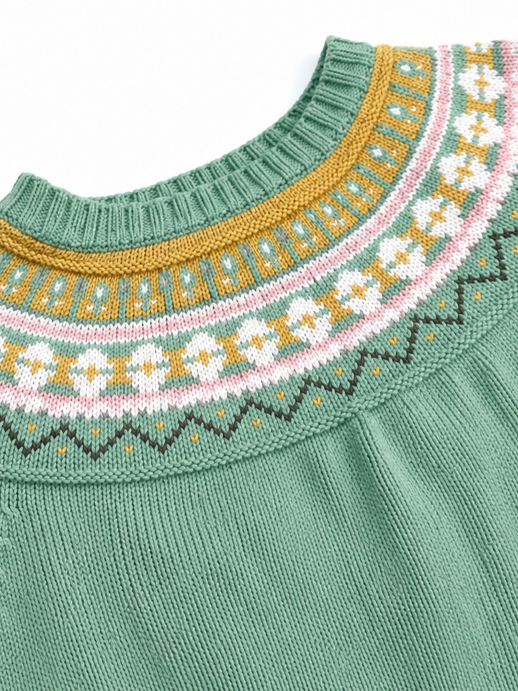 Pre-Loved Fair Isle Yoke Cardigan 4-5 Years