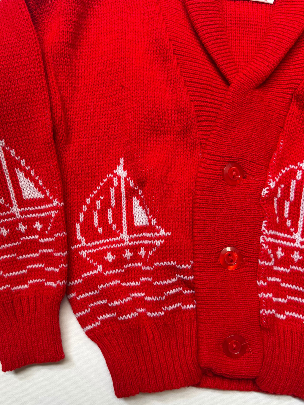 Vintage Sail Boat Cardigan 4-5 Years