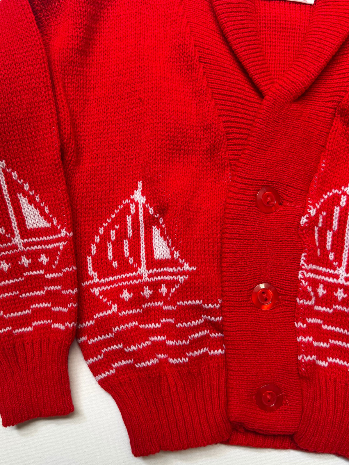 Vintage Sail Boat Cardigan 4-5 Years