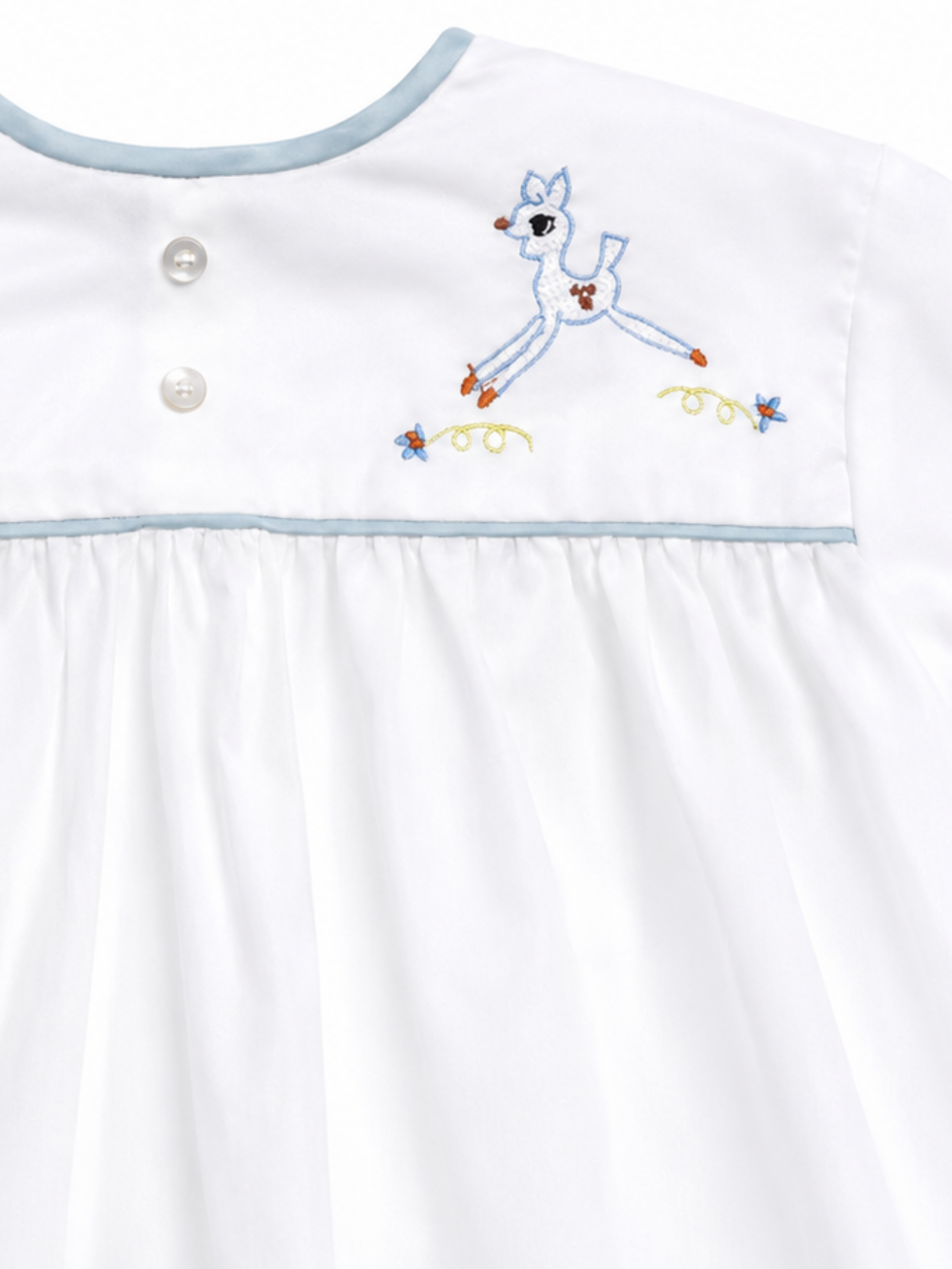 Vintage Deer Embroidered Romper 6-9 Months