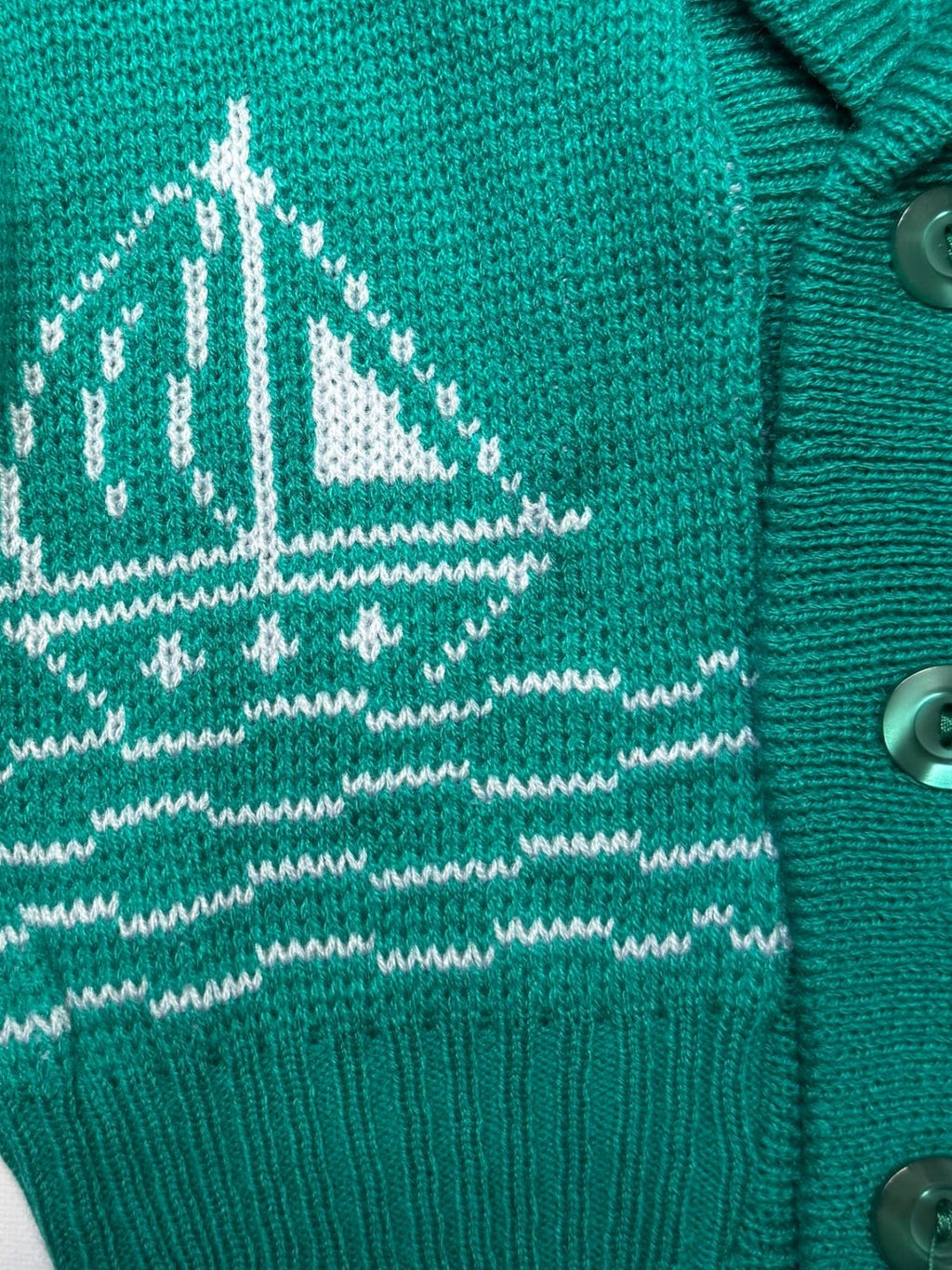 Vintage Sail Boat Cardigan 4-5 Years